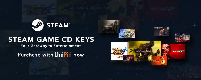 Get Steam Game CD Keys in UniPin-Your Gateway to Entertainment!(MM)